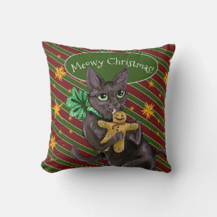Almofada Gatinho de Biscoito de Natal