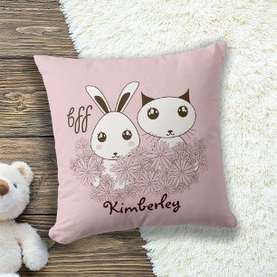 Almofada Gatinho de Cartografia Bonito BFF e Crianças Coel