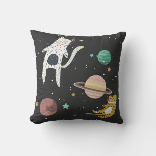 Almofada Gatinho espacial e planeta