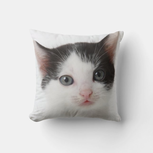 Almofada Gatinho manchado preto (Frente)