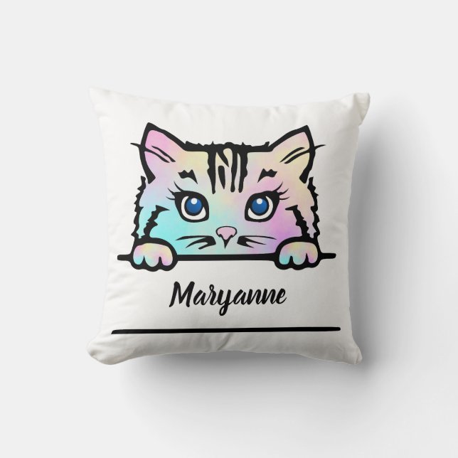 Almofada Gatinho Tie Dye (Frente)
