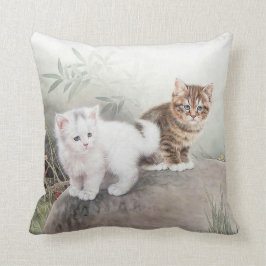 Almofada Gatinhos chineses da arte dois do gato
