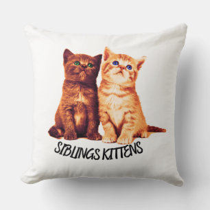 Almofada Gatinhos irmãos, dois gatos bonitos