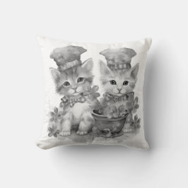 Almofada Gatinhos pretos e brancos