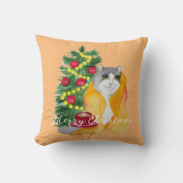 Almofada Gato bonito debaixo de um cobertor confortável com