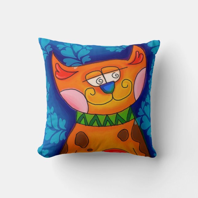 Almofada Gato Caprichoso (Frente)