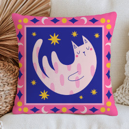 Almofada Gato Celestial Estética Dopamina Feline Quirky