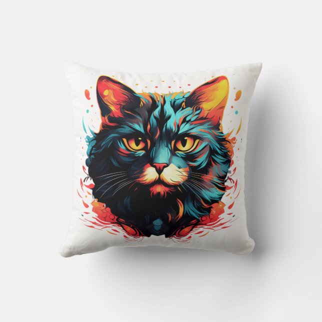 Almofada Gato Colorido (Verso)
