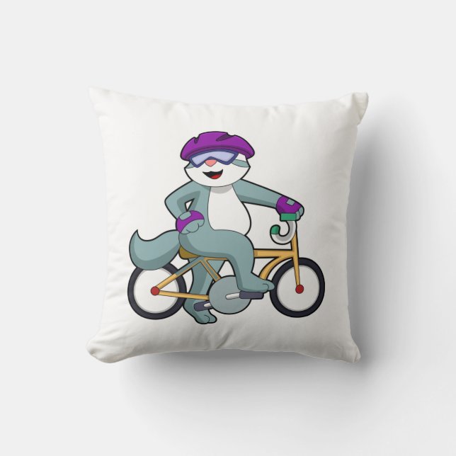 Almofada Gato com Bicicleta (Frente)