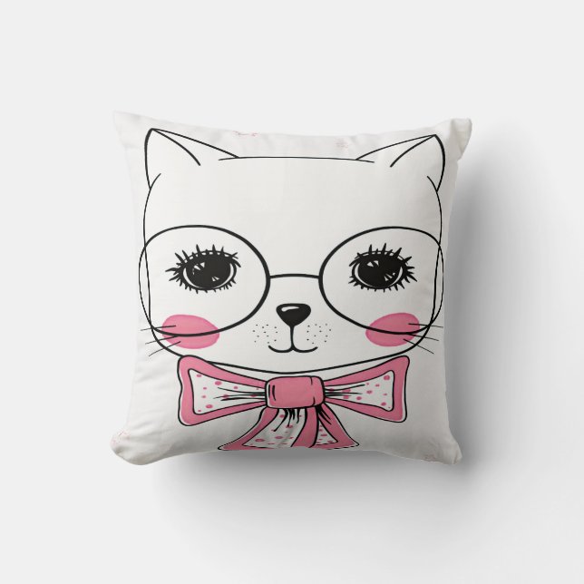 Almofada Gato com óculos de sol (Frente)
