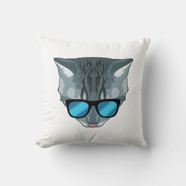 Almofada Gato com óculos de sol (Frente)