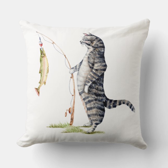 Almofada Gato com Peixe (Frente)
