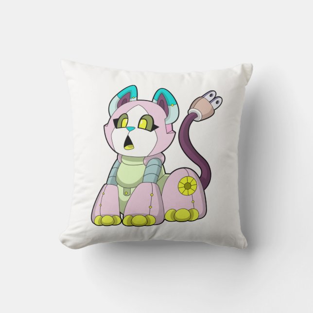 Almofada Gato como Robô (Frente)