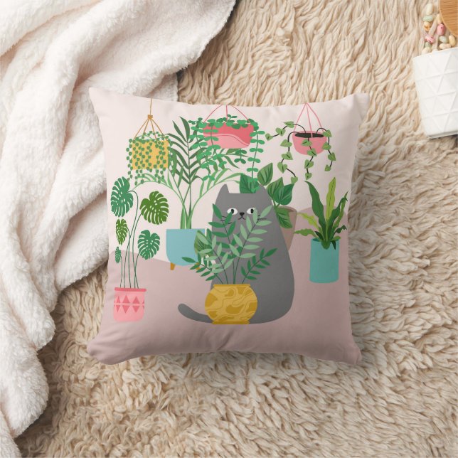 Almofada Gato das Plantas (Cobertor)