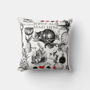 Almofada Gato de Cheshire clássico alice no país das maravi