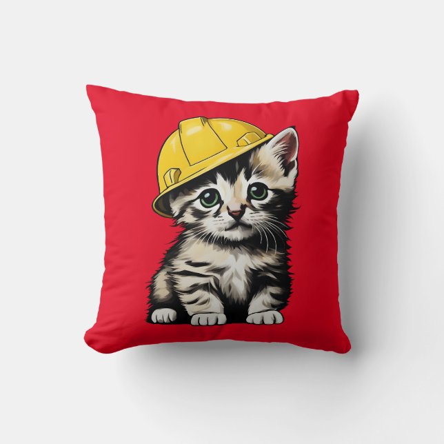 Almofada Gato de Construção (Frente)