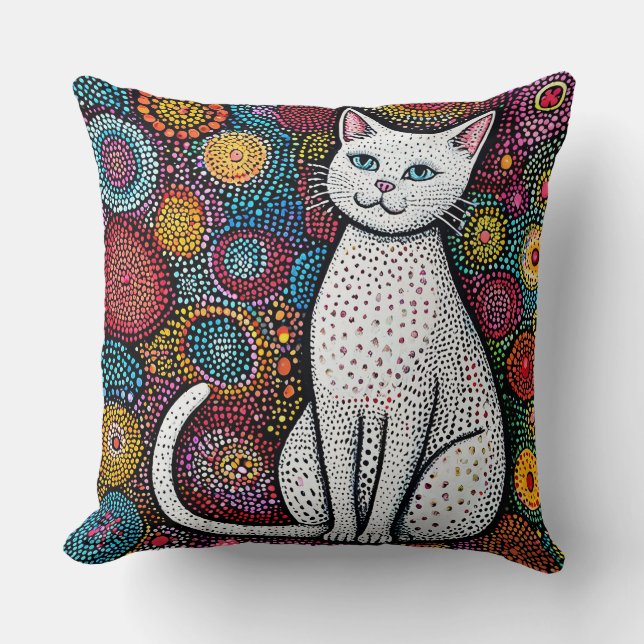 Almofada Gato de desenho animado fofo (Frente)