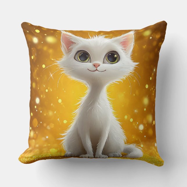 Almofada Gato de desenho animado fofo (Frente)