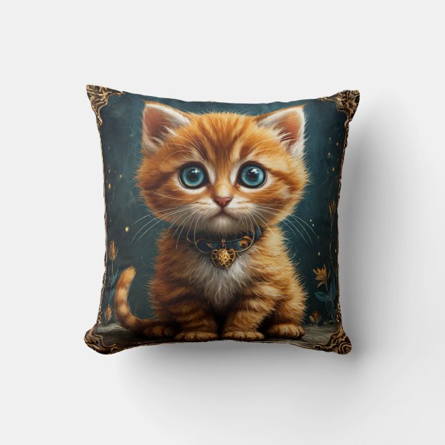 Almofada Gato de desenho animado fofo (Frente)