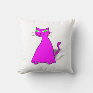 Almofada Gato de Gordura Rosa