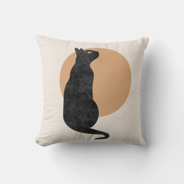 Almofada Gato de Halloween Vintage (Frente)