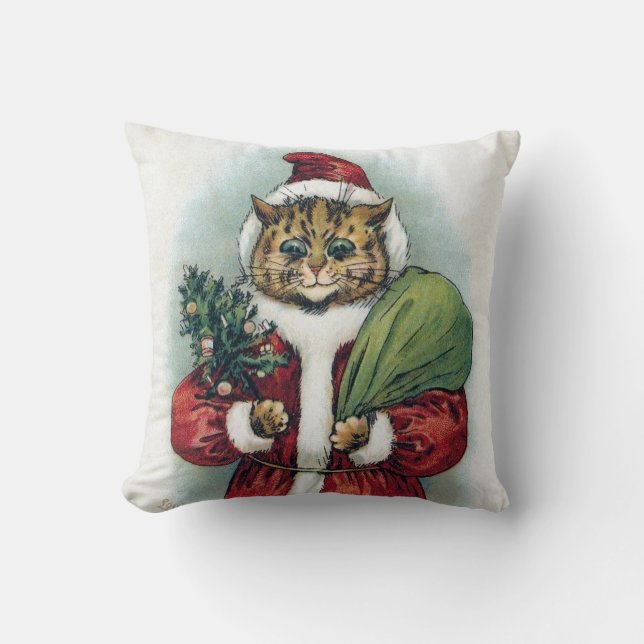 Almofada Gato de Natal, Louis Wain (Frente)
