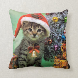 Almofada Gato de Natal precioso