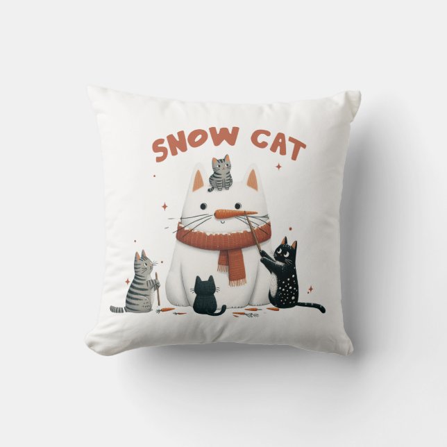 Almofada Gato de Neve (Frente)