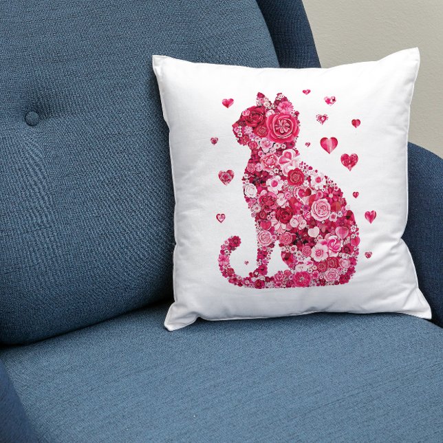 Almofada Gato de Rosas (Criador carregado)