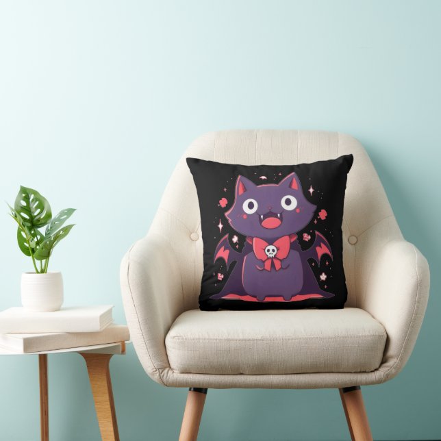 Almofada Gato de Vampiro Bonito (Cadeira)