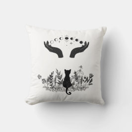 Almofada Gato de Vintage Celestial Moon Phases