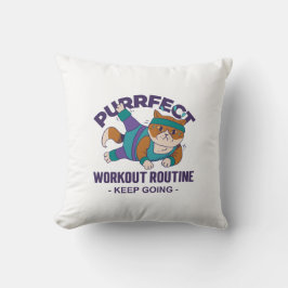 Almofada Gato de Workout Whimsical