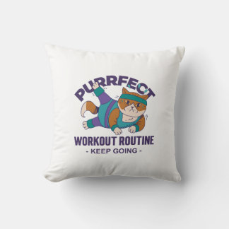 Almofada Gato de Workout Whimsical