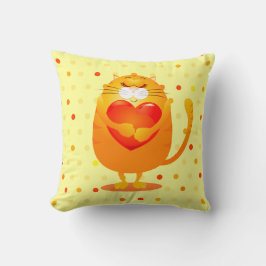 Almofada Gato doce apaixonado, travesseiro