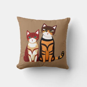 Almofada Gato e Gengibre com risca de Tigre