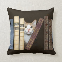 Almofada Gato e livros