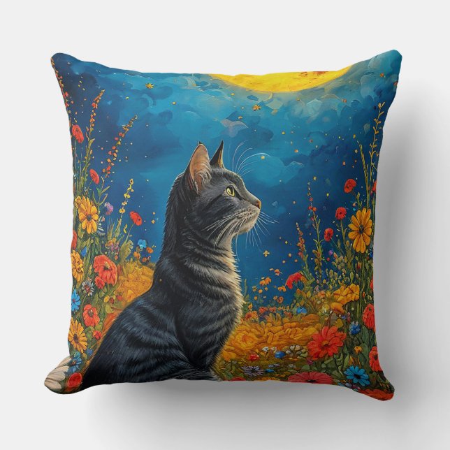 Almofada Gato e lua (Frente)