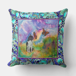 Almofada Gato e travesseiro decorativo dos monarca