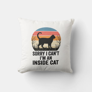 Almofada Gato engraçado por dentro Design de amante de gato