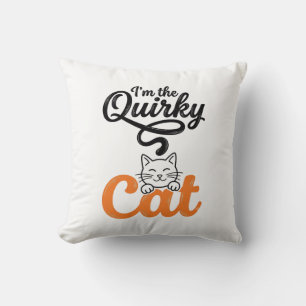 Almofada Gato Excêntrico Gravação Vintage Design Amante de 