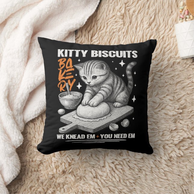 Almofada Gato Fazendo Biscoitos Padeiro Kitty Biscoitos Nós (Cobertor)