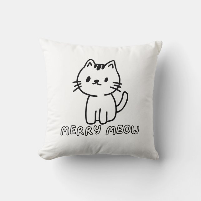 Almofada Gato Feliz Miado (Frente)