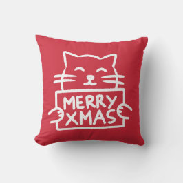 Almofada Gato Fofo Feliz Natal