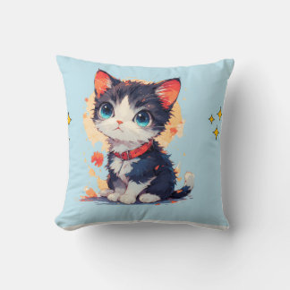 Almofada gato fofo lança travesseiro