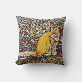 Almofada Gato gengibre bonito para caminhar