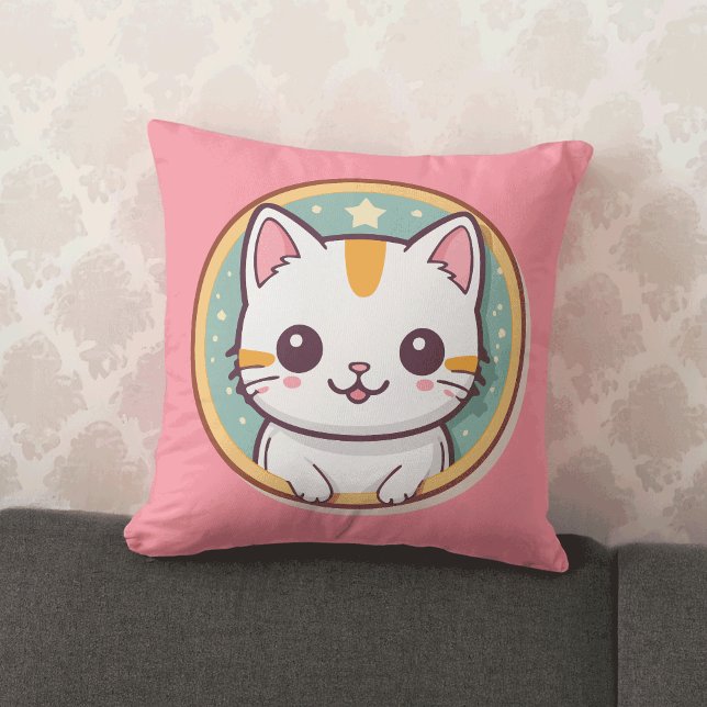 Almofada Gato Japonês Bonito Kawaii Kitten (Criador carregado)