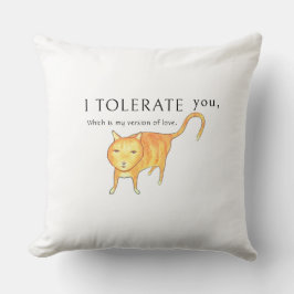 Almofada Gato Laranja Apático Tolerante