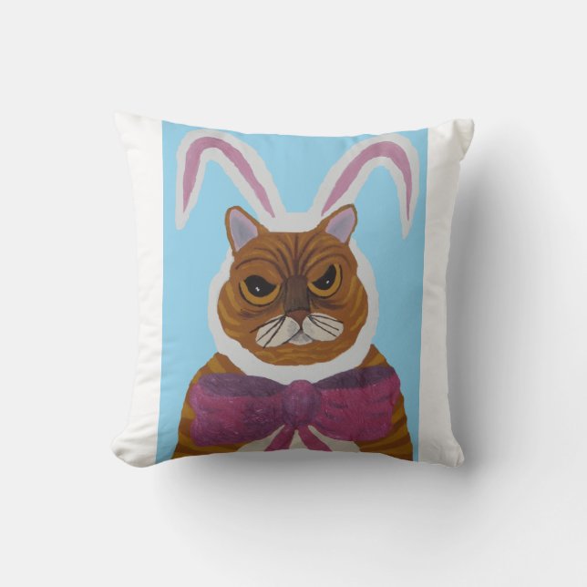 Almofada Gato Louco de Orelhas de Coelho  (Frente)