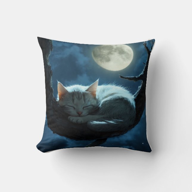 Almofada "Gato Louco no Travesseiro da Lua Plena - Sono Son (Frente)