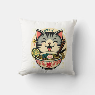 Almofada Gato Macarrão Anime Japonês ga Kawaii Gato